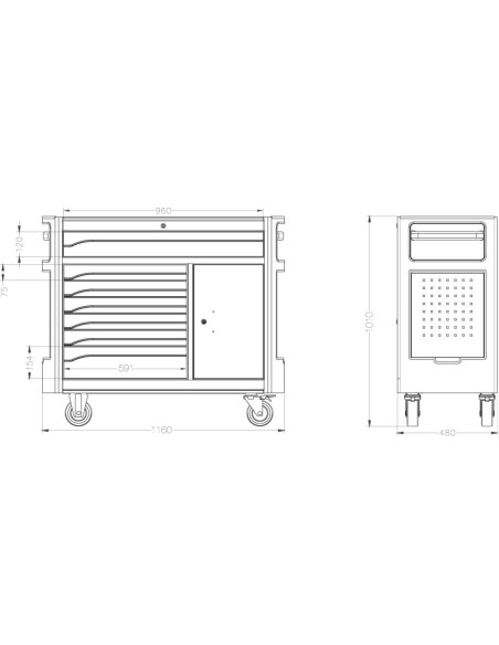 Carro de taller 2018 1162x480x1000mm