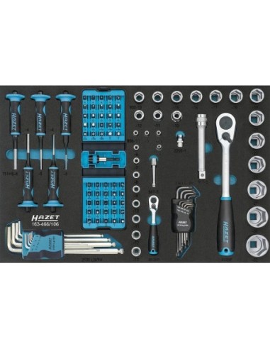 Carro de taller equipado 176N-7/147 147 unidades Hazet