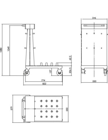 Carro de taller vacío 6425WW AMF