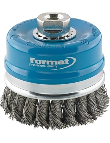 Cepillo de copa acero M14trenzado 100x0,5mm