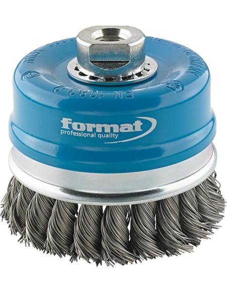 Cepillo de copa acero M14trenzado 80x0,8mm