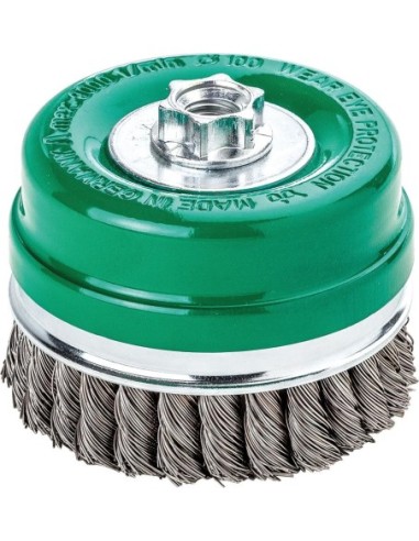 Cep. de copa ac. inox. trenzado 80x0,5mm Lessmann