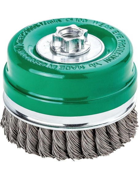 Cep. de copa ac. inox. trenzado 80x0,5mm Lessmann