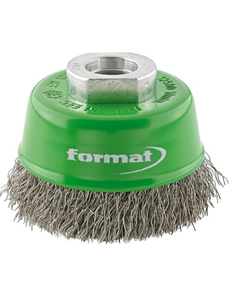 Cepillo de copa inox M14 ondulado 80x mm