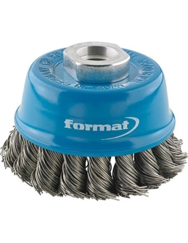 Cepillo de copa acero M14trenzado 65x0,35mm
