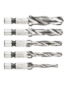 DT50060-QZ - Kit de Brocas Roscada Métrica X: 5 unids (M4, M5, M6, M8 y M10)
