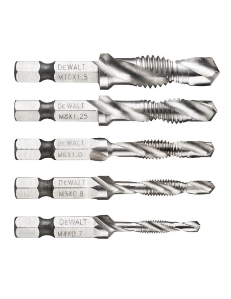 DT50060-QZ - Kit de Brocas Roscada Métrica X: 5 unids (M4, M5, M6, M8 y M10)