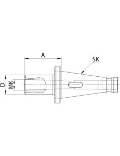 Casquillo inserc. DIN2080forma D SK40/MK4 FORTIS 2