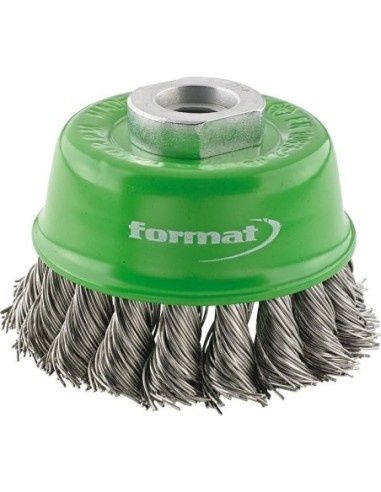 Cepillo de copa inox M14 trenzado 65x0,5mm