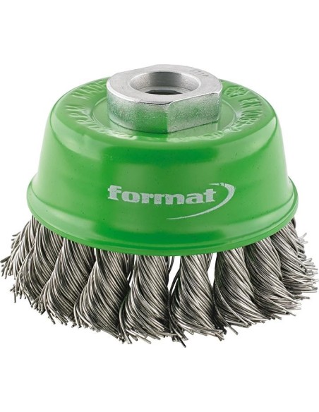 Cepillo de copa inox M14 trenzado 65x0,5mm