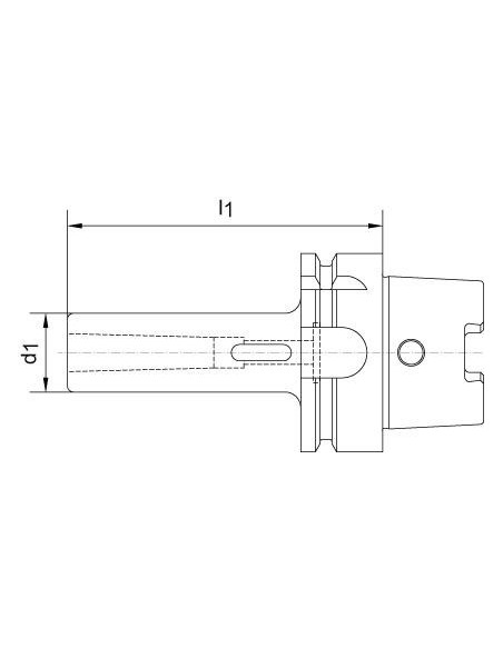 Casquillo interm DIN69893A HSK-A63 forma BMK3x140mm FORTIS
