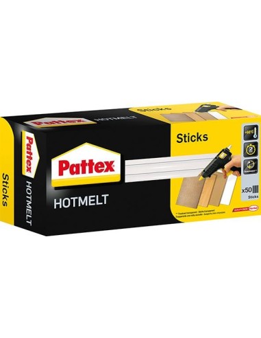 Cartuchos pegamento ca- liente Pattex altamente resistente transparente paquete 1kg Henkel