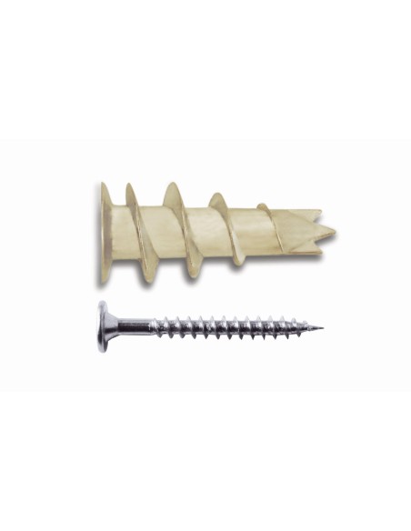 DFM412000P - 10x Anclajes para pared de yeso Zip-It/Nylon - Incluye tornillo