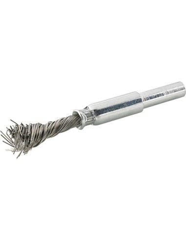 Cepillo pincel inox trenzado 6mm 10x25x0,5mm