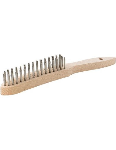 Cepillo mano alambre inoxliso 2 filas mm