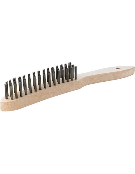 Cepillo de mano alambre liso 2 filas mm