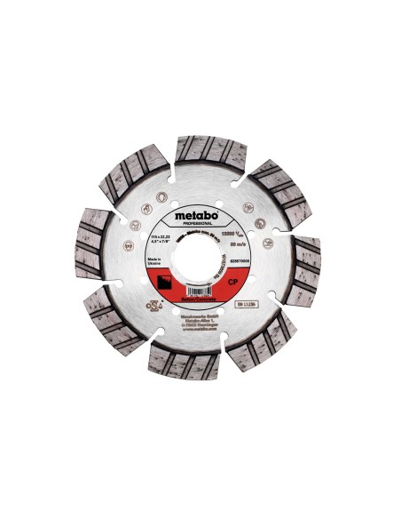 Disco de cortar de diamante 115x22,23mm, CP, hormigón professional (628570000)