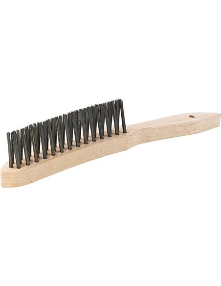 Cepillo para cordones en ángulo acero liso 3 filasmm