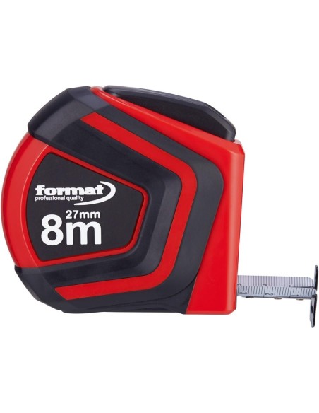 Cinta métrica de bolsilloAutolock 8mx27mm blanca