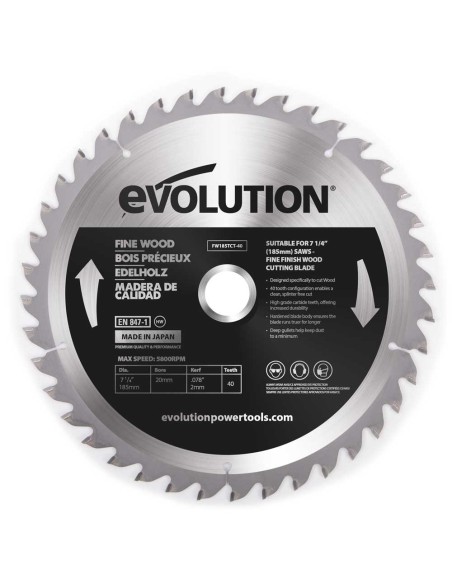 DISCO MADERA FINA FW210TCT-40 - 210mm 40T