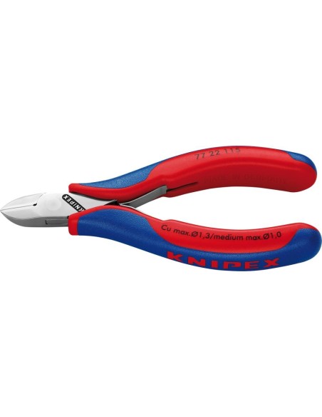 Cortaalambres electrónicapunta redonda sin bisel 115mm KNIPEX