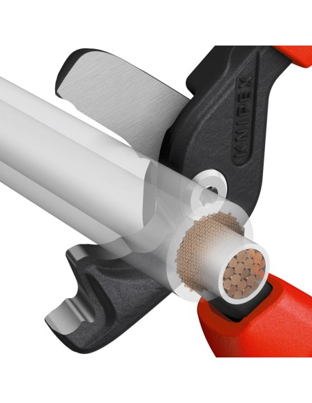 Cizalla para cable con mango de varios componentes 225 mm KNIPEX