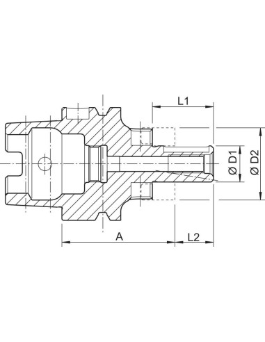 Cono portafresas combi DIN69893A HSK-A63 16x60mmHAIMER