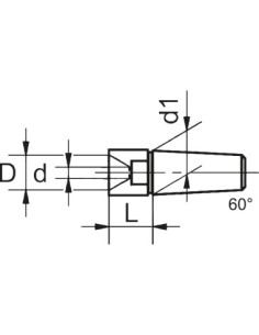 Punto hueco E933/7 para punto de torno 14mm CONZELLA 2