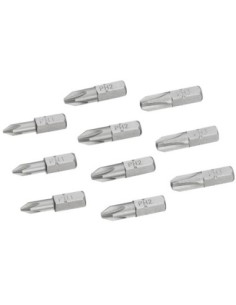 Juego de 10 puntas para atornillar Phillips 25 mm