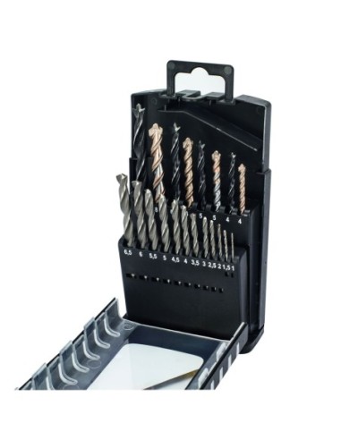 Juego de 20 brocas para piedra, madera y metal