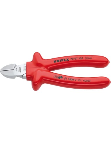 Cortaalambres cromado aislamiento por inmersión180mm KNIPEX