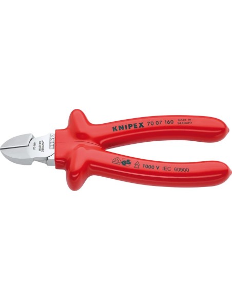 Cortaalambres cromado aislamiento por inmersión180mm KNIPEX