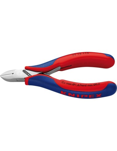 Cortaalambres electrónicapunta redonda bisel 115mmKNIPEX