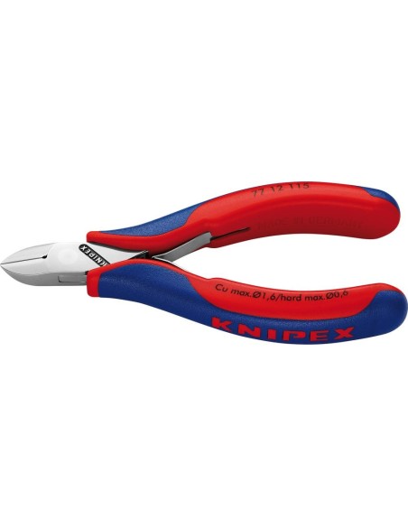 Cortaalambres electrónicapunta redonda bisel 115mmKNIPEX