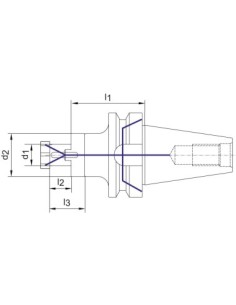 Cono portafresas combi JISB6339ADB BT50 32mm corto FORTIS 2