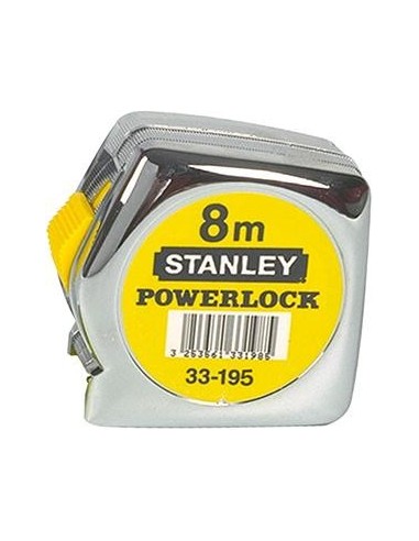 Cinta métrica de bolsilloPowerlock plástico 10mx25mm STANLEY