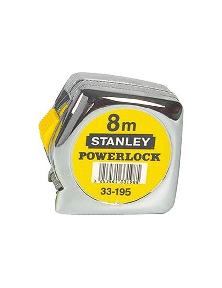 Cinta métrica de bolsilloPowerlock plástico 10mx25mm STANLEY