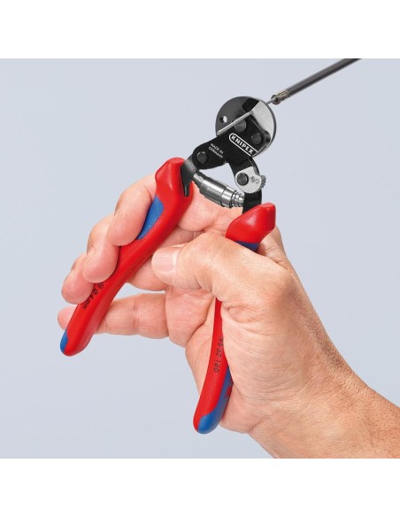 Cortacables cable trenzado con mango varioscomponentes 160mm KNIPEX