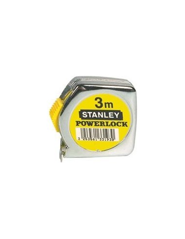 Cinta métrica de bolsilloPowerlock metal 3mx12,7mmSTANLEY