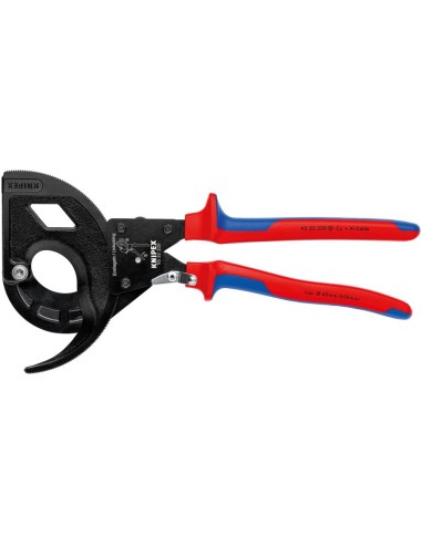 Cortacables pavonado con carraca y mango 2 componentes 320mm KNIPEX