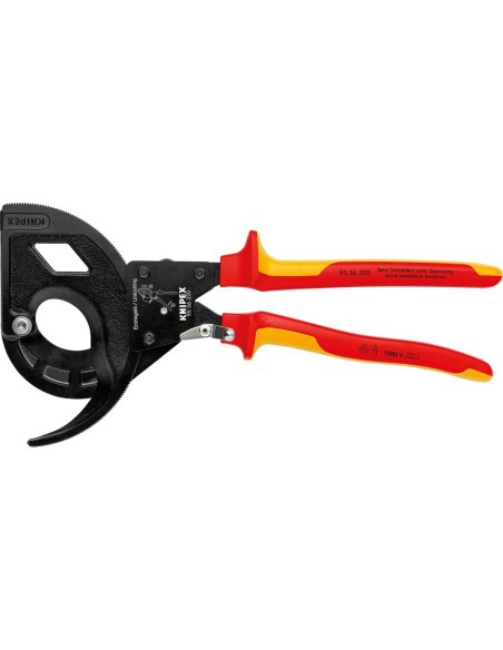 Cortacables VDE con con carraca y mango 2 componentes 320mm KNIPEX