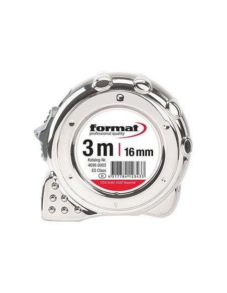 Cinta métrica de bolsillocromada 3mx16mm