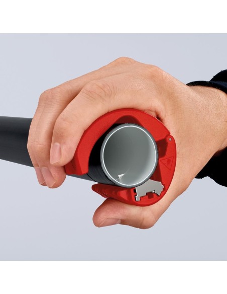 Cortatubos de plástico p.tubos 20-50mm y tubos de goteo KNIPEX