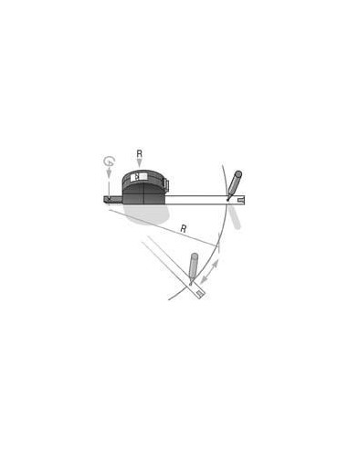 Cinta métrica de bolsillocon visor 3mx16mm con compás BMI