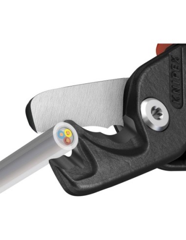 Cizalla para cable VDE con mango de varios componentes cabezal delgado de 225 mm KNIPEX