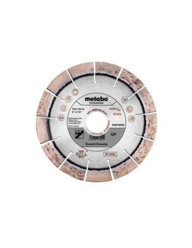 Disco de cortar de diamante 125x22,23mm, GP, Granit professional (628576000)