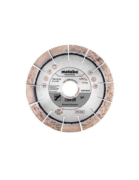 Disco de cortar de diamante 125x22,23mm, GP, Granit professional (628576000)