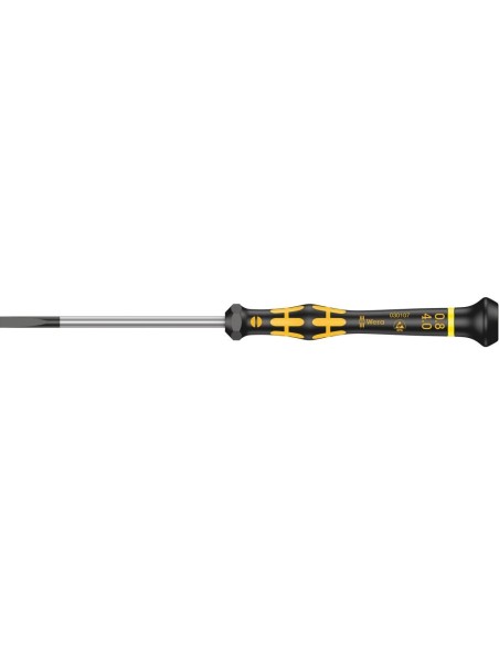 Destornillador antiestat de electrónica plano 0,8x0,16x40mm Wera