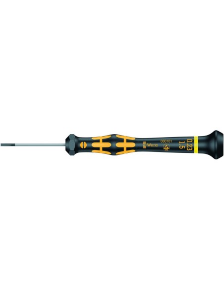 Destornillador de electrónica ESD plano 1,5x0,23x40mm Wera