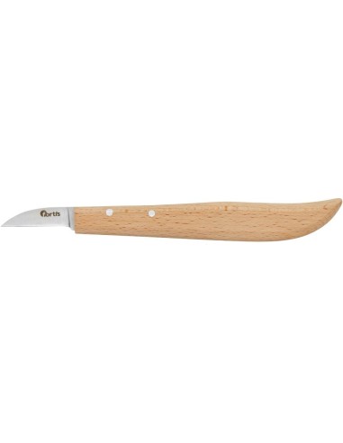 Cuchillo desbarbar/ desbarbador con mango madera 140mm FORTIS